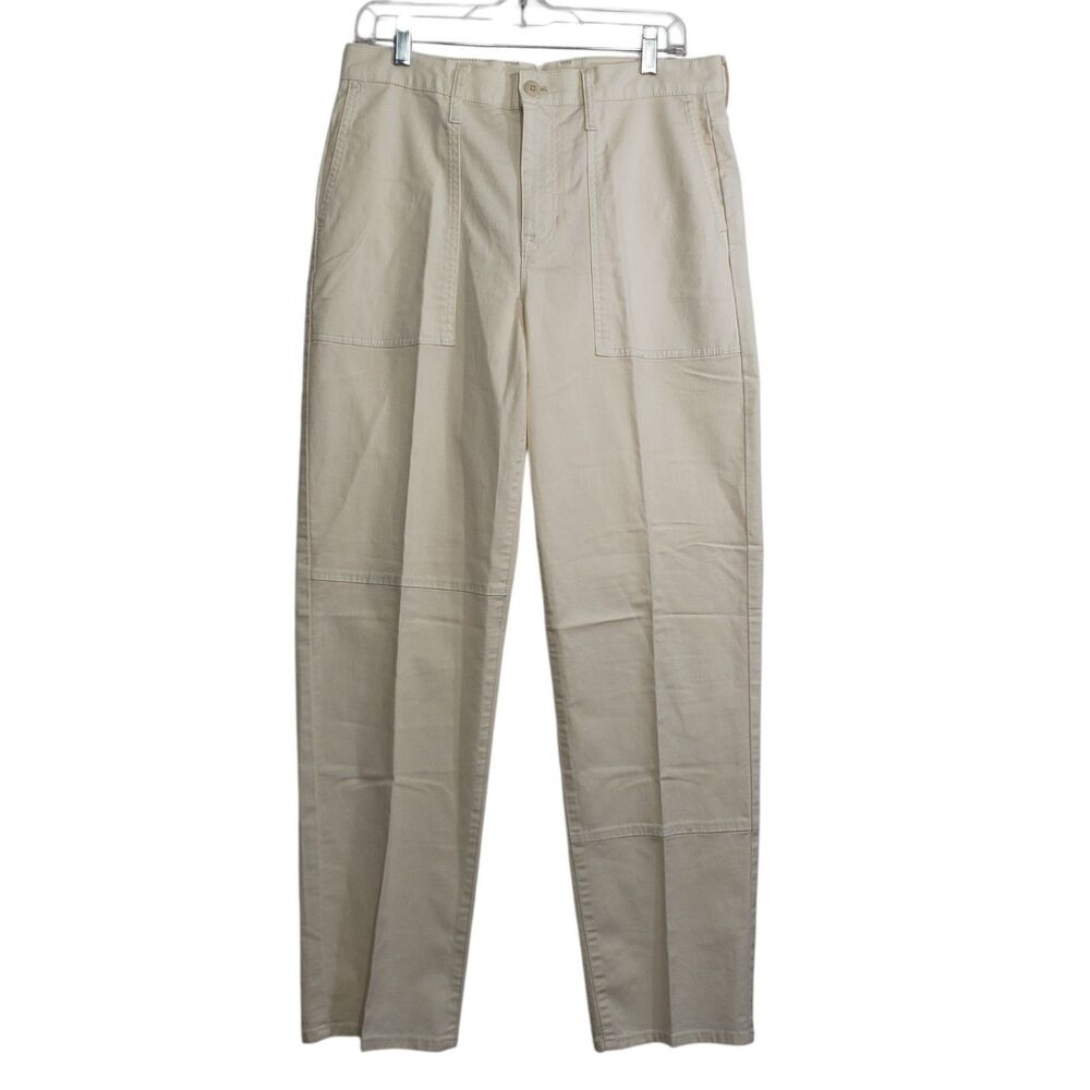 NEW J. Crew Women's Size 30 T Ivory Cotton / Linen Pants